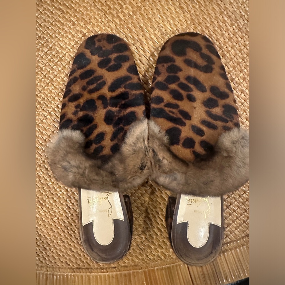 COPY - Christian Louboutin calf hair slip ons- gently worn - size 38.5